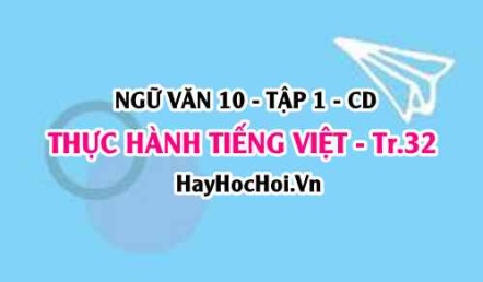 Soạn bài Thực hành tiếng Việt trang 32 lớp 10 Cánh Diều tập 1